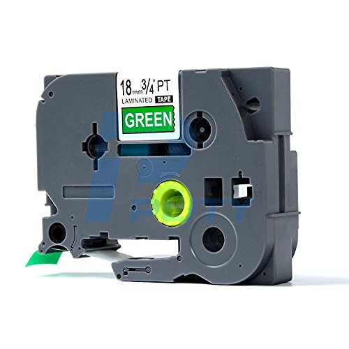 Ruban TZe745 cassette étiqueteuse 18 mm blanc vert Tz745 - 2