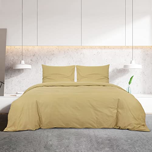 Housse de couette taupe 200x220 cm en microfibre légère de haute qualité