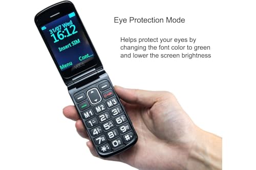 Téléphone à rabat VOCA V340 rouge 4G débloqué avec dock de charge pour senior