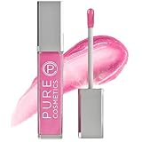 Pure Cosmetics Pure Illumination Lip Gloss - LED-lit Applicator w/Side Mirror - Non-Sticky, Moisturizing & Hydrating Lip Glosses - Soothes & Protects Dry Chapped Lips (Party Girl Pink)