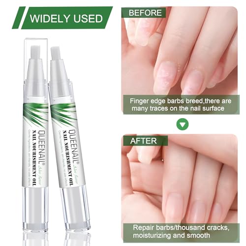 nailpretty 2 Stück Nail Care Pen, Nagelöl Stift, Cuticle Oil Nagelhautöl für Nägel, Nail Care Pen Reparatur der Nagelhaut, Ernährung Öl Stift für Fuß und Finger von Rissigen und Trockenen Nägeln