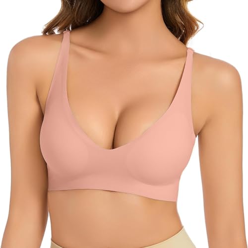Soutien-gorge push-up sans armatures pour petite poitrine, vêtements de grossesse, col en V, confortable, soutien-gorge doux, push-up, soutien-gorge sans...