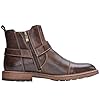 rismart Men's Leather Ankle Chelsea Boots Toe Cap Zip Stylish Booties SN01910(Coffee,11 UK) #1
