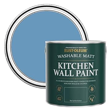 Rust-Oleum Blue Washable Kitchen Wall Paint in Matt Finish - Cornflower Blue 2.5L