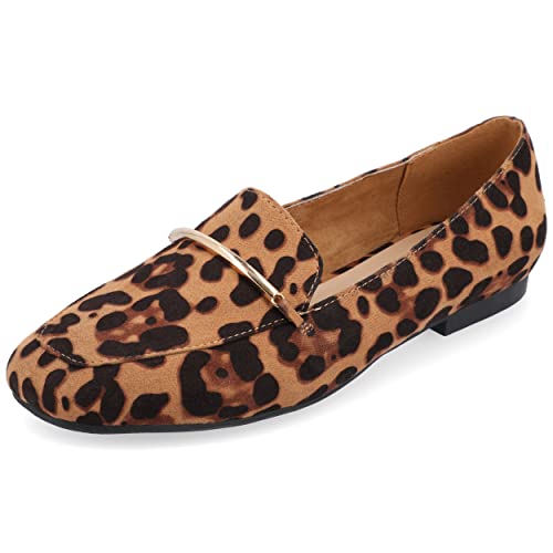 Image of Journee Womens Loafer Flat Notched Topline Square Toe Slip-On Block Heel - Wrenn Casual Dress Shoe