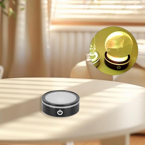 BaotyJie Base de exibição de lâmpada de luzes LED, antiderrapante, recarregável por USB, ajustável,