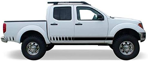 Bubbles Designs Adhesivo adhesivo de vinilo con rayas deportivas inferiores compatibles con Nissan Frontier 2004-Presente