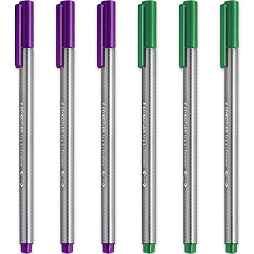 STAEDTLER 334 Triplus Fineliner Superfine Point Pens - 0.3mm - Vi...
