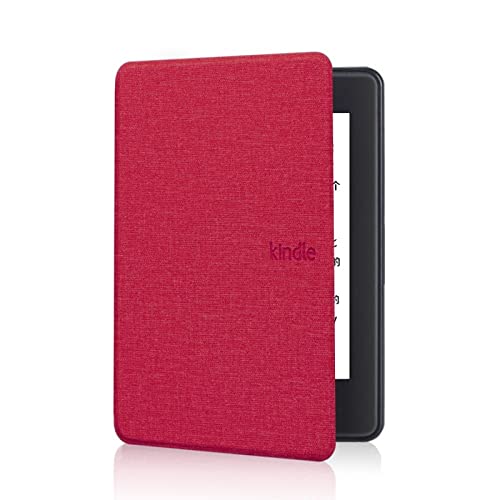 XYFCJK Kindle Soft Fabric Case - Kindle (10.ª Generación) 2019 Y Paperwhite 4 (10.ª Generación) 2018 Anti-Drop Smart Cover con Función Auto Sleep Wake, Accesorio De Lector Electrónico, Rojo, para