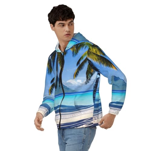 Sweat à capuche décontracté zippé à manches longues ajustable et confortable