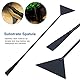 KEESIN Edelstahl Aquarium Aquascaping Set,4-in-1 Aquarium Aquascaping Set Edelstahl Aquarium Werkzeug Pinzette Schere Zange Algenschaber für Aquarium Starter Kit(Schwarz)