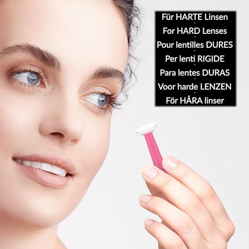 JB White 4er Set Kontaktlinsensauger, Linsensauger für harte Linsen, Formstabile Jahreslinsen und Ortho-K Kontaktlinsen, mehrfarbig (4 Sauger - nur für Hartlinsen)