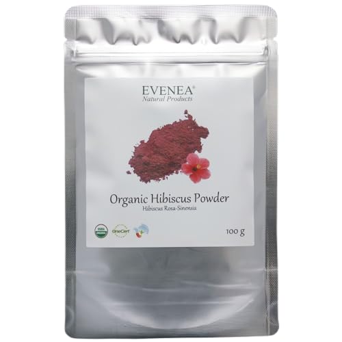 Organic Hibiscus Powder for strong, healthy, shiny hair - Premium Quality (100g)