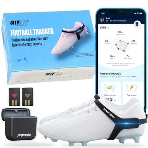 CITYPLAY Rastreador de fútbol Inteligente para Botas, Mejora tu Juego y controla más de 25...