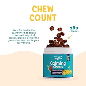   LuckyTail-Dog-Calming-Chews--Anxiety-Treats-Hemp-Melatonin-for-Dogs-Magnesium-Calming-Aid-for-High-Stress-Separation-Thunderstorms-Fireworks