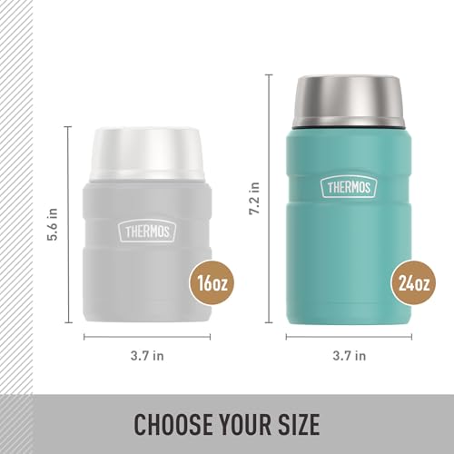 Image of THERMOS Stainless King Vacuum-Insulated Food Jar, 24 Ounce, Matte Teal