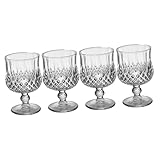 Ipetboom 4 piezas Copas de Vino Esmerilado Delicados Vasos para Brandy y Cócteles Diseño Transparente y Elegante para Fiestas y Uso Hogar o Bar