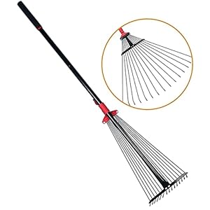 Sgenee PZGDRX44 Verstellbarer Laubrechen