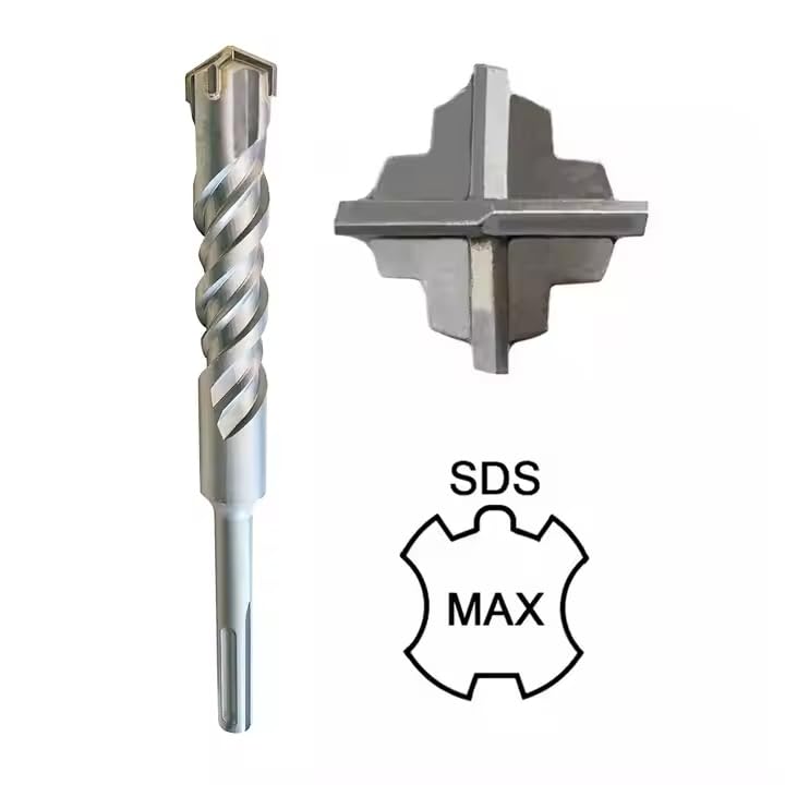 SDS MAX Bohrer 35 x 1000 mm für Stahlbeton 4-Schneiden Steinbohrer – Hammerbohrer & Durchbruchbohrer Betonbohrer extra lang