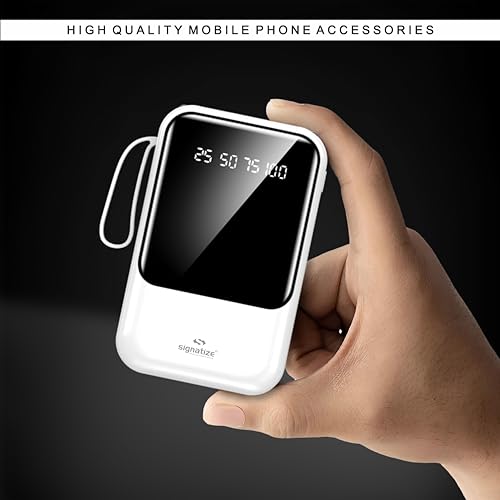 Image of 10000mAh Power Bank, 22W Fast Charging, LED Display, Multiple USB Ports, Smart Chip Technology (White)