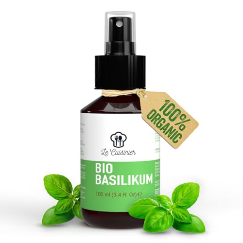 LE CUISINIER 100% Reines Basilikum Extrakt als Sprüh Alternative zu Basilikumöl oder Hair Growth Serum - für dünne Haare und bei Haarausfall kann es das Haarwachstum beschleunigen Haarserum - 100ml