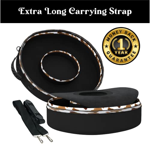 Atzi Hats Cowboy Hat Box Large Travel Crush-Proof Wide Brim Western Fedora Case Universal Size Hat Carrier for Most Hats Carry-On Hat Bag Travelling Hat Boxes Cowgirl Hats Care - The Western