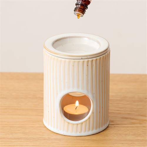 Difusor aromático eléctrico vintage cerámica amarillo claro miniatura 3