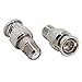F to BNC Connector, 2-Pack BNC Male to F Female Coax Adapter 75 Ohm, RG6, RG59 Connector for Scanner and Camera, Cannot Be Used on TVS, Antennas or Computers