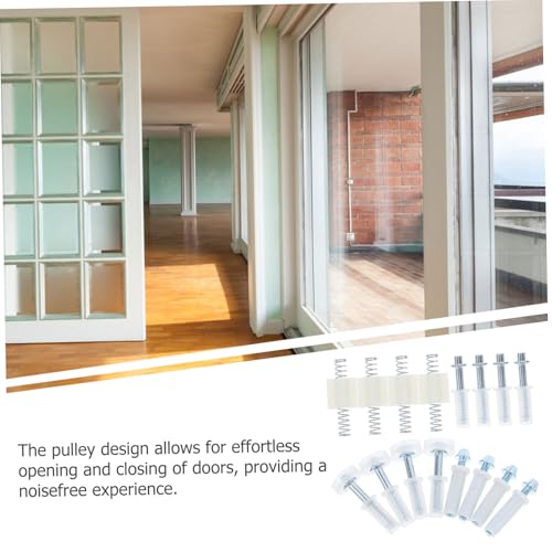 Kit de Herrajes para Puertas Correderas de Metal de 16 Piezas Operación Suave y Silenciosa para Puertas Plegables y de Granero Construcción Duradera Fácil Instalación Incluye Guía de Piso y Pivotes Inferiores miniatura 3