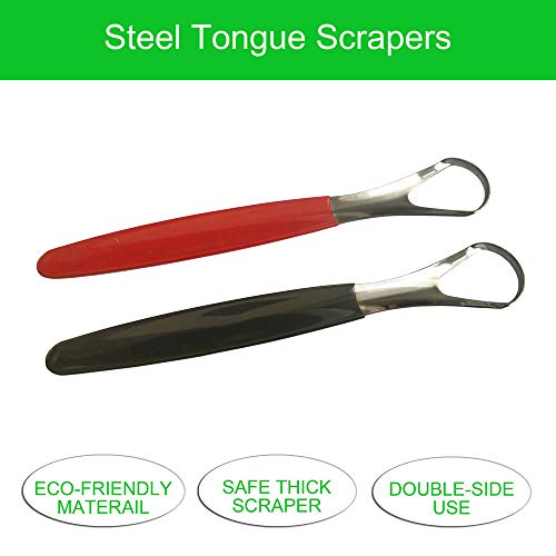 Stainless-Steel-Tongue-Scraper-Cleaner-Fresh-Breath-Tongue-Scrapers-Medical-Grade-Metal-Tongue-Scraping-Cleaner-with-Carrying-Case-for-Oral-Care-Better-Dental-Hygiene-Pack-of-2