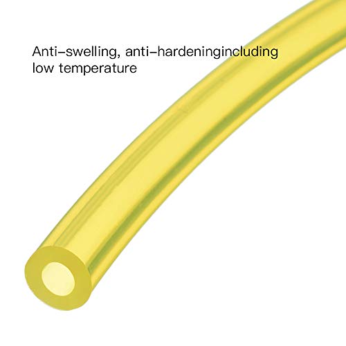 DXLing 4 Pieces Fuel Hose Pipe Petrol Hose Flexible Length 1.5 m Oil Hose Diesel Fuel Line Replacement Clear Tubing Fuel Lines Yellow Transparent Tubing Accessories for Chainsaw Blower Outdoor - Image 4