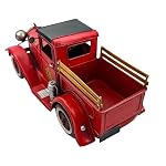 YCHTEWY-Iron Classic Red Truck Pick-up Model Collectible Vehicle Decoration, Metal Truck Christmas Decor ，Unique Blend of Vintage, Rustic, Farmhouse Truck Decor for Table Top Decor. (B)… - Image 3
