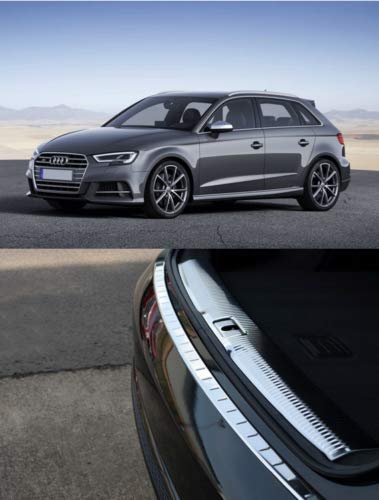 ToFit 2013-2019 for Audi A3 Sportsback HB Chrome Rear Bumper Protector Scratch Guard S.Steel