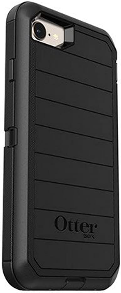 Defender Series Rugged Case for iPhone SE (2020), iPhone 8, iPhone 7 (NOT Plus) Case Only - Non-Retail Packaging - Black (with Microbial Defense)