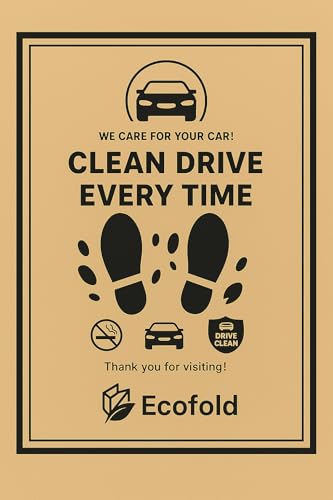 Image of Ecofold Disposable & Eco-Friendly Car Floor Paper Mat | Universal Car Floor Mat for All Cars, Trucks & SUV | Pack of 50 Pieces | 43 x 47 cm | Golden Brown