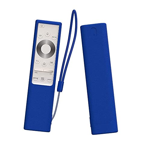 Image of Oboe Silicone Protective Case for Samsung BN59-01311 Smart TV Remote - Shockproof Anti-Slip Battery Cover for QLED TV Remote - Anti-Lost with Loop (Blue)