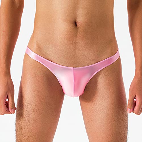 Cloudmall Men Hot Pink Thong Sexy Gay Male G String Micro Briefs Bikini T-Back Underwear M #TOP1