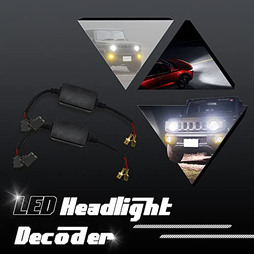 2 Pcs Led Headlight Canbus Error Free Anti Flickering Resistor Decoder, Led Decoder, H1/H3 Headlight Bulb Decoder Resistor For Led Headlight Warning Canceller Capacitors Resistor (H1/H3) #TOP5