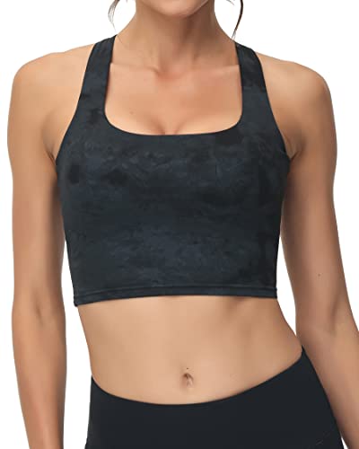 Image of romansong Strappy Yoga Sports Bras for Women Padded Criss-Cross Back Tank Tops