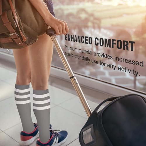 Image of NEWZILL Medical Compression Socks for Women & Men, 20-30 mmHg Knee-High Support for Circulation, All-Day Comfort for Work Travel Running Cycling and Fitness