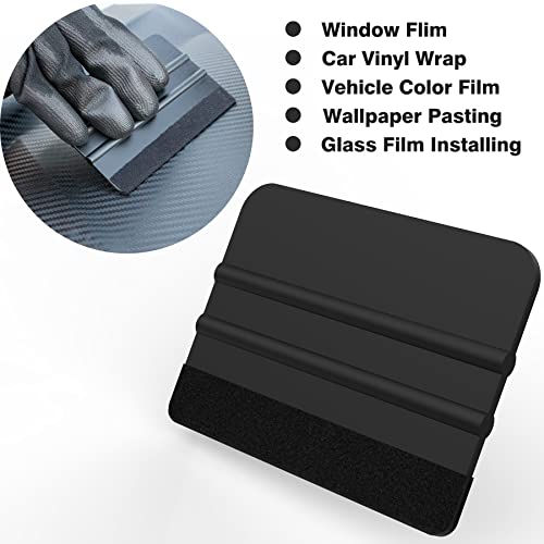 Vinyl Wrap Tool Kit Window Tint Kits For Automotive Vinyl Wrap, Window Film Installation, Include 7Pcs Tinting Squeegee, Felt Squeegee, Vinyl Wrap Gloves, Cleaning Cloth And Snap-Off Utility Knife #TOP4