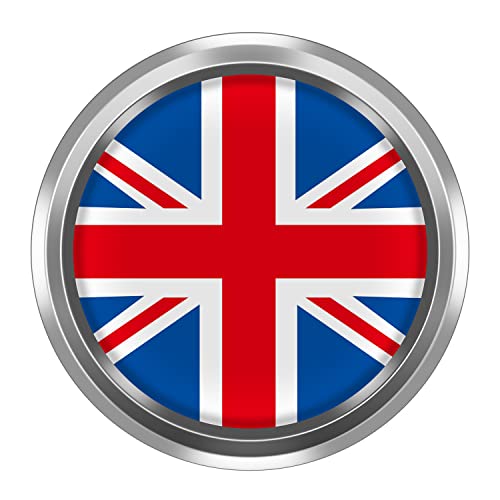 Image of 3D Front Bumper Grill Emblem Badge Chrome Cover for Mini Cooper One S JCW R50 R52 R53 R55 R56 R60 R61 F54 F55 F56 F57 F60 Hatchback Countryman Car Accessories Decoration (Red Union Jack)