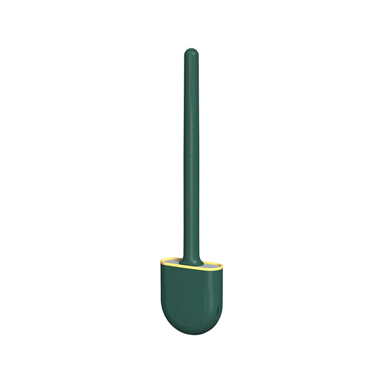Set scopino e Supporto per WC, detergente per Il Bagno a Parete, scopino per WC ad Asciugatura Rapida per Una Pulizia efficiente, Verde Elegante - Accessorio Essenziale per Il Bagno