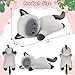 Achwishap Soft Plush Cat Pillow, Kawaii Stuffed Animal, Siamese Cat Body Pillow Kitten, Cute Plushies Gifts for Kids Adults (Siamese Cat, 14