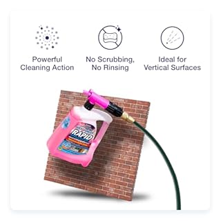 Wet & Forget Rapid Application, Ready-to-Use Mould, Lichen & Algae Remover, Black Spot Remover, Outdoor Cleaner for Patio Slabs, Driveways & Roofs, Bleach Free, 2L, Packaging May Vary