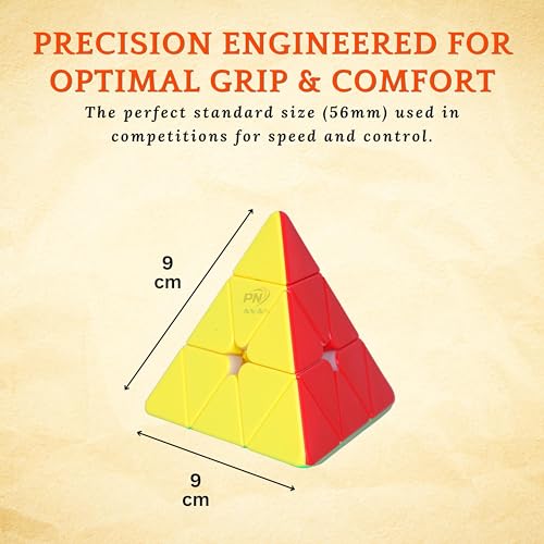 Image of MoYu Meilong Professional Speed Cube, Stickerless Magic Puzzle Cube with Instructions (Pyraminx)