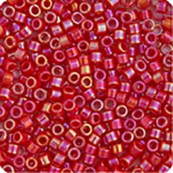 Miyuki Delica 10/0 Red Opaque AB 50Grams of Japanese Glass Beads