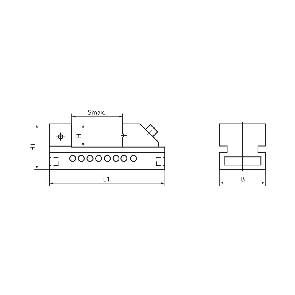 SOGI MP-25 Morsa di precisione per macchine utensili - 25 x 22 mm - acciaio temprato