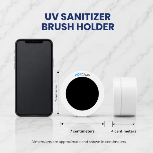 Image of UV Toothbrush Sanitizer Holder with UVA+UVC, Wall Mounted & Portable Sterilizer, Antibacterial Dispenser, Toothbrush Holders for Bathroom Wall, Brush Holder for Oral Care, USB Rechargeable