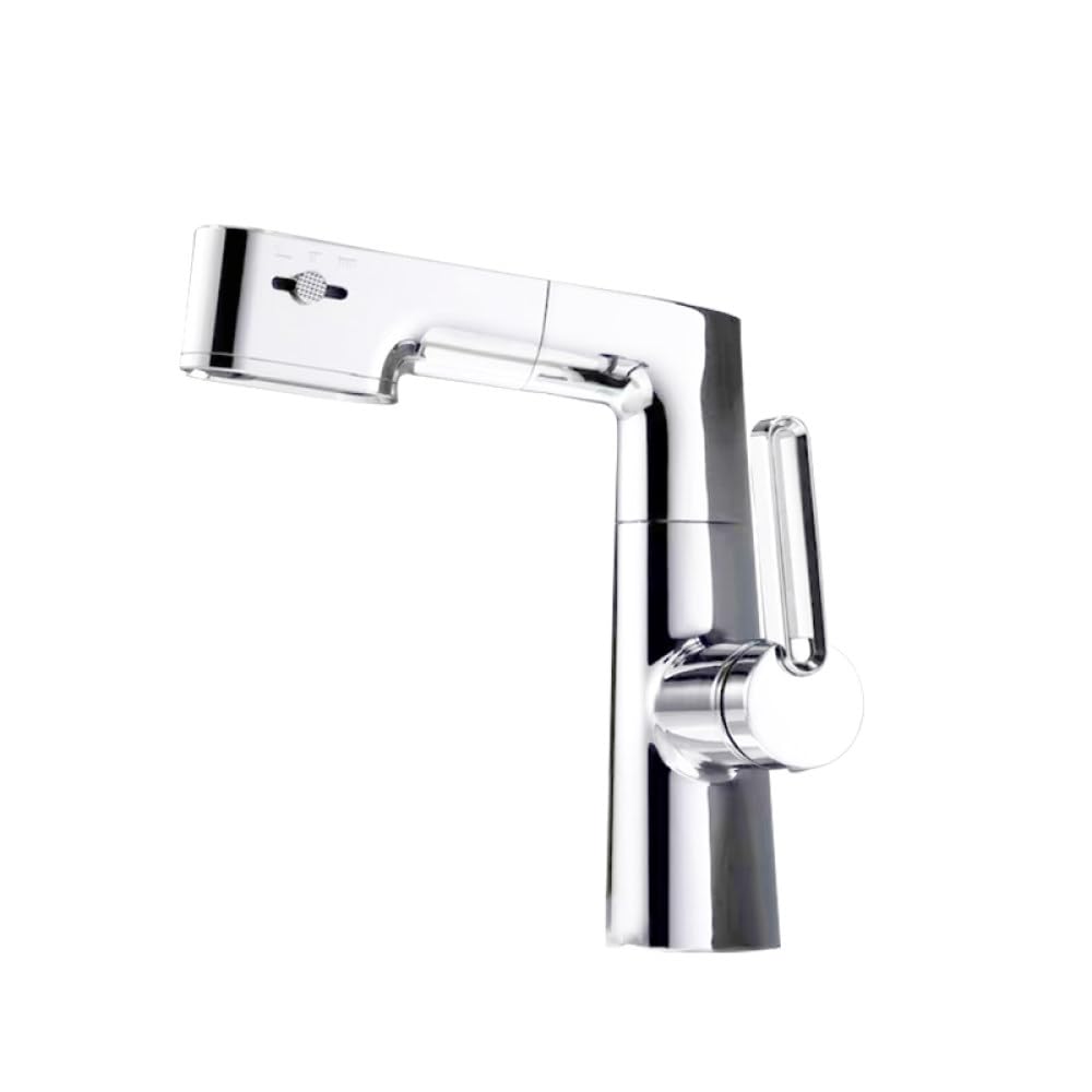 Robinet de température LED mitigeur extractible de salle de bain